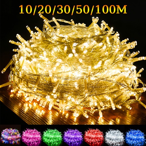 Christmas string lights - christmas, mains