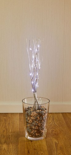 Silver twig lights 40cm - twig,