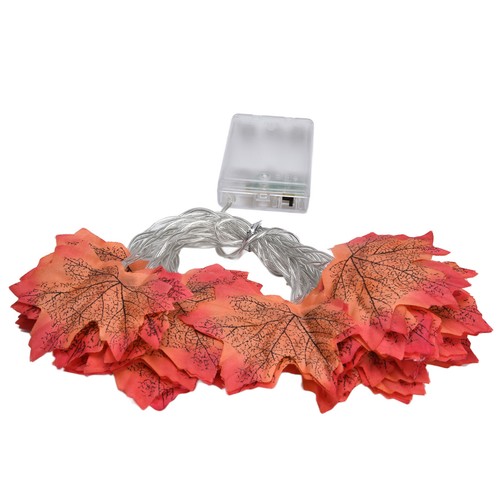8ft led maple leaf string - led,